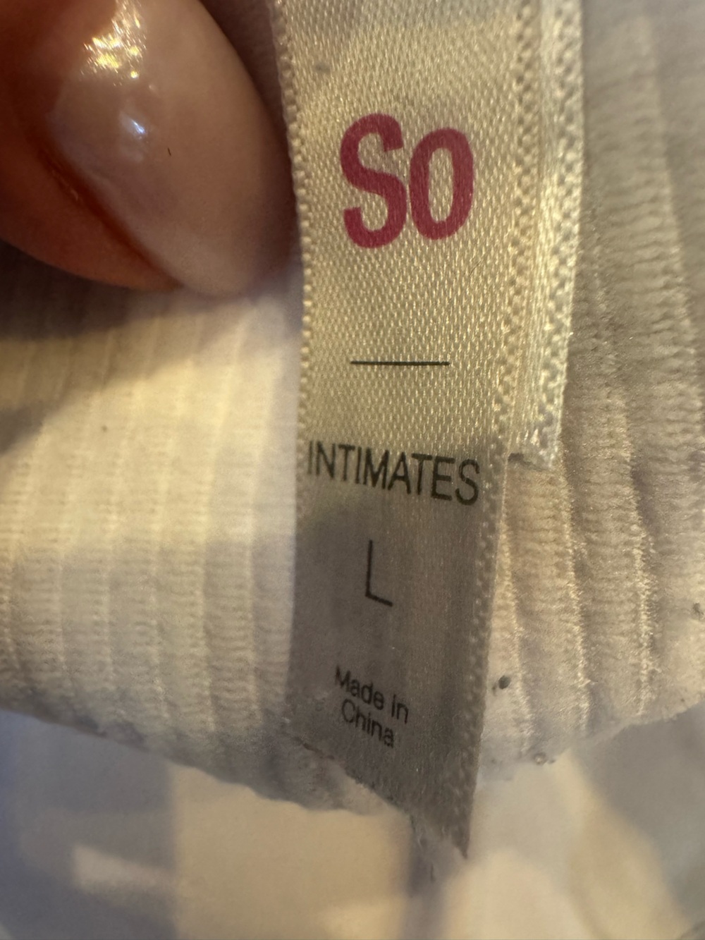 SO White Ribbed Bralette Top - Picture 3 of 3